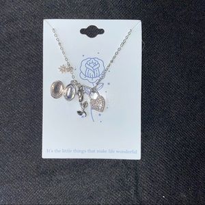 Functional Locket Necklace with Charms